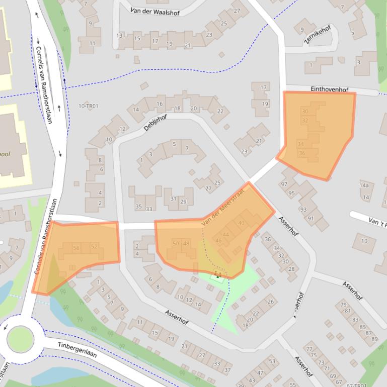 Kaart van postcodegebied 3863AH.