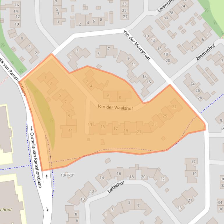 Kaart van postcodegebied 3863AK.