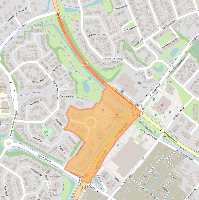 Kaart van postcodegebied 3863AX.