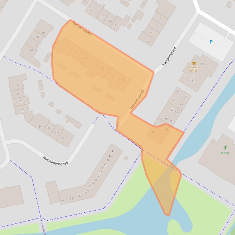 Kaart van postcodegebied 3863BN.