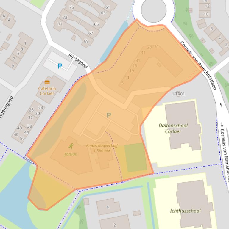 Kaart van postcodegebied 3863BZ.