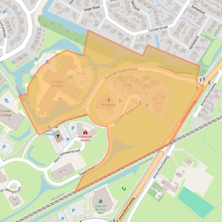 Kaart van postcodegebied 3863CA.