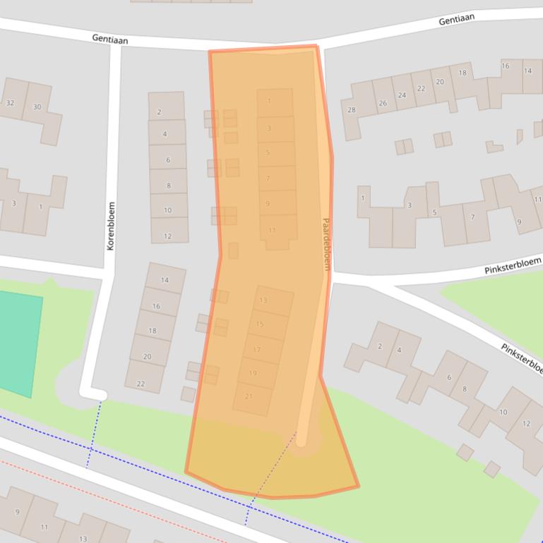 Kaart van postcodegebied 3863DK.
