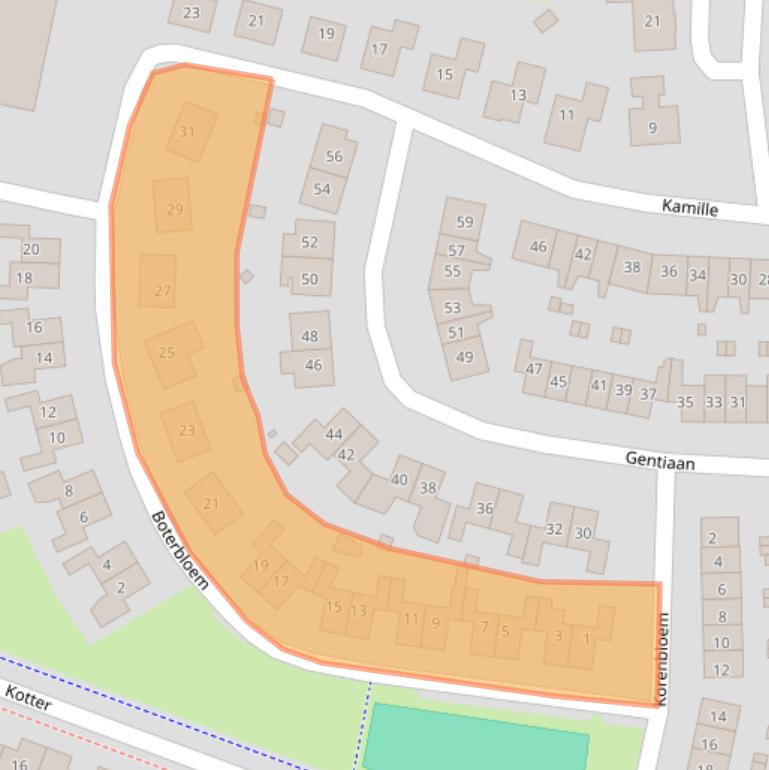 Kaart van postcodegebied 3863DM.