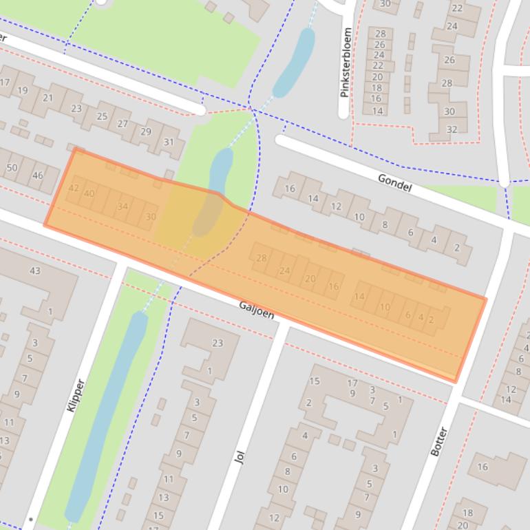 Kaart van postcodegebied 3863EK.