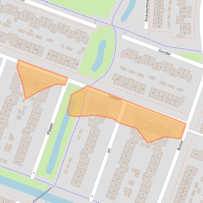 Kaart van postcodegebied 3863EM.