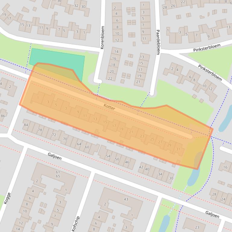 Kaart van postcodegebied 3863ER.