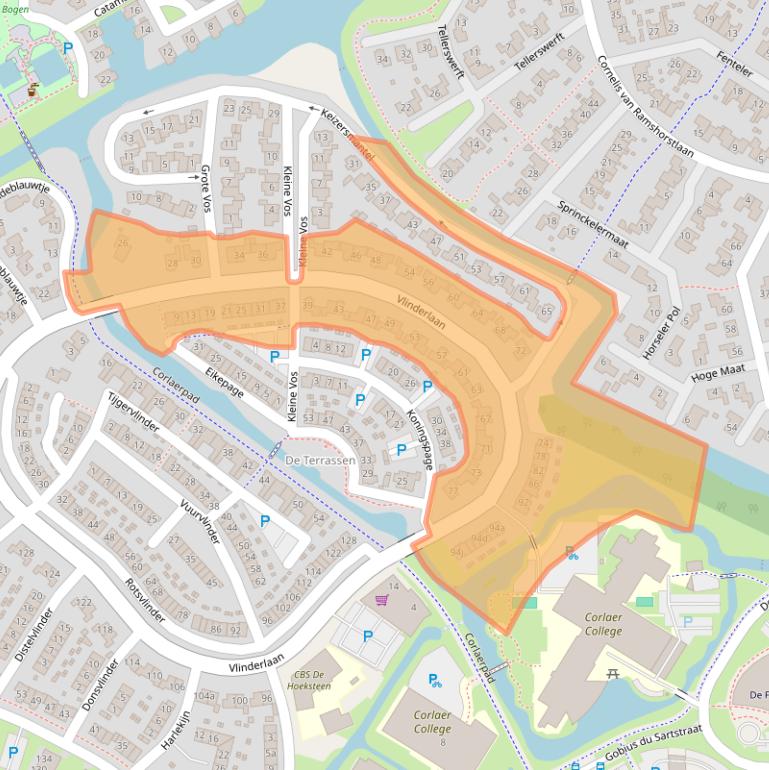 Kaart van postcodegebied 3863GH.