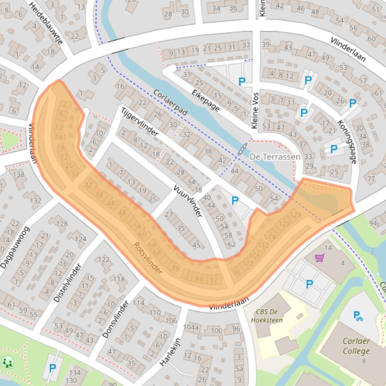 Kaart van postcodegebied 3863GL.