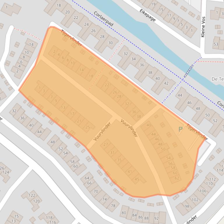 Kaart van postcodegebied 3863GN.