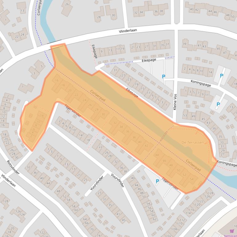 Kaart van postcodegebied 3863GP.