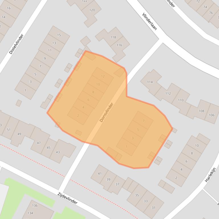 Kaart van postcodegebied 3863HM.