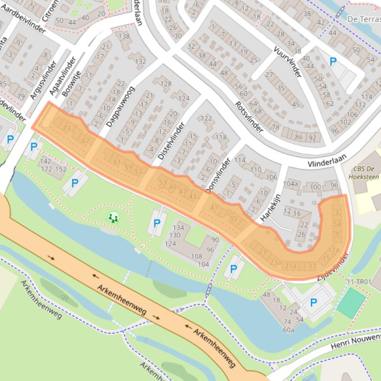 Kaart van postcodegebied 3863HP.