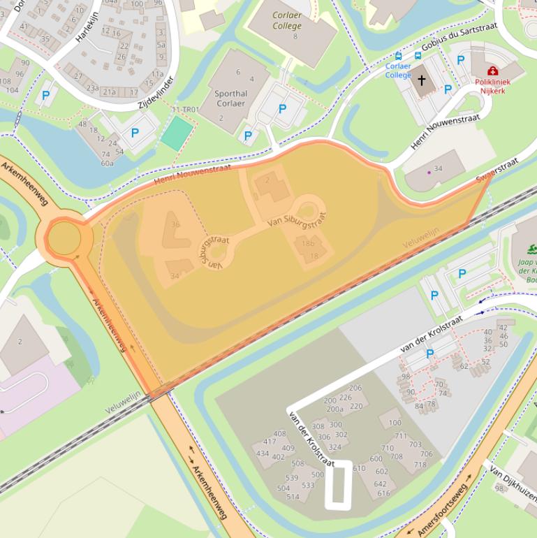 Kaart van postcodegebied 3863HW.