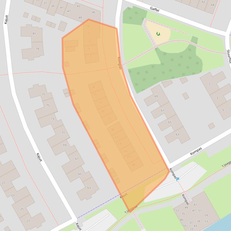 Kaart van postcodegebied 3863TA.