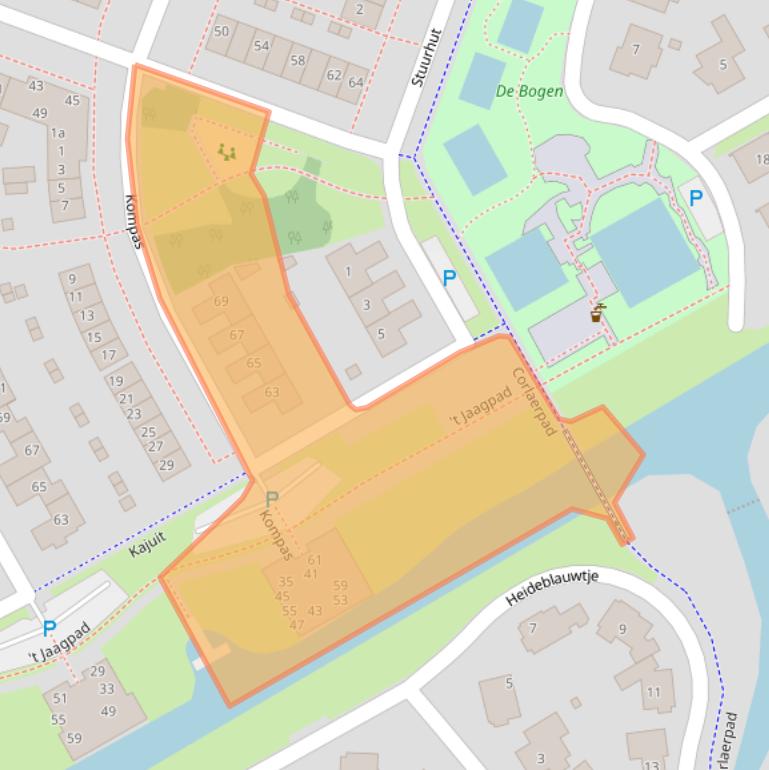 Kaart van postcodegebied 3863TB.