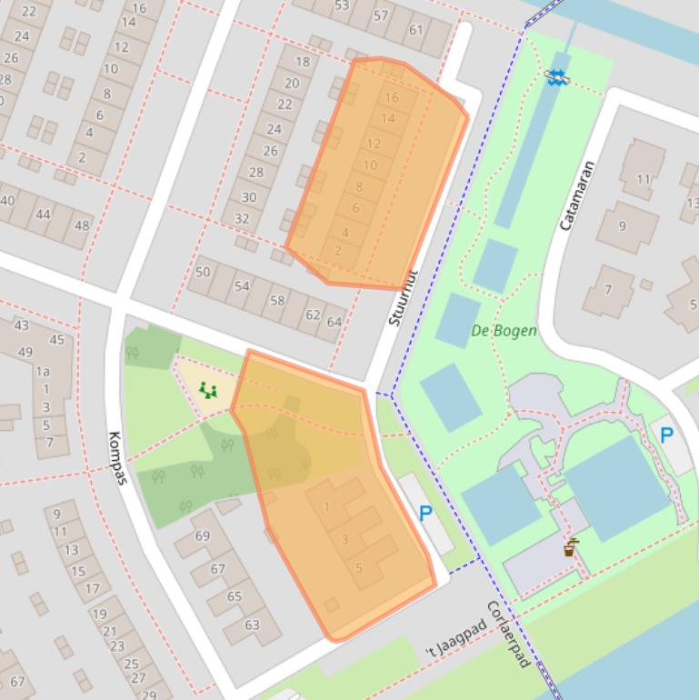 Kaart van postcodegebied 3863TD.