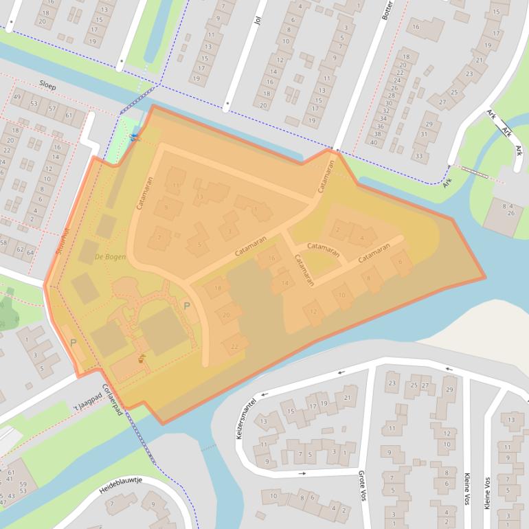 Kaart van postcodegebied 3863TE.