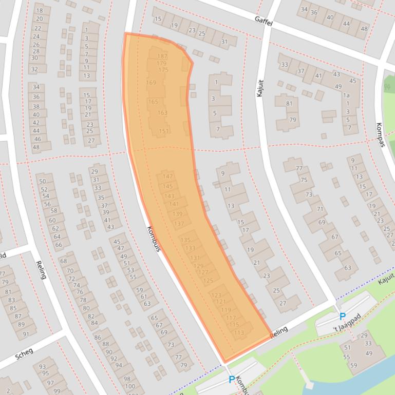 Kaart van postcodegebied 3863VP.