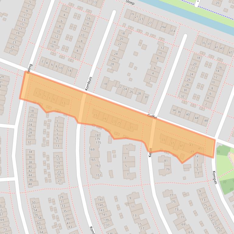 Kaart van postcodegebied 3863VZ.