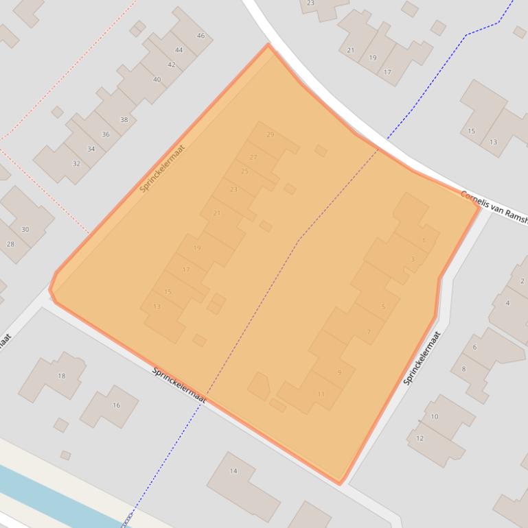 Kaart van postcodegebied 3863XA.