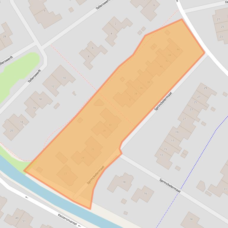 Kaart van postcodegebied 3863XC.