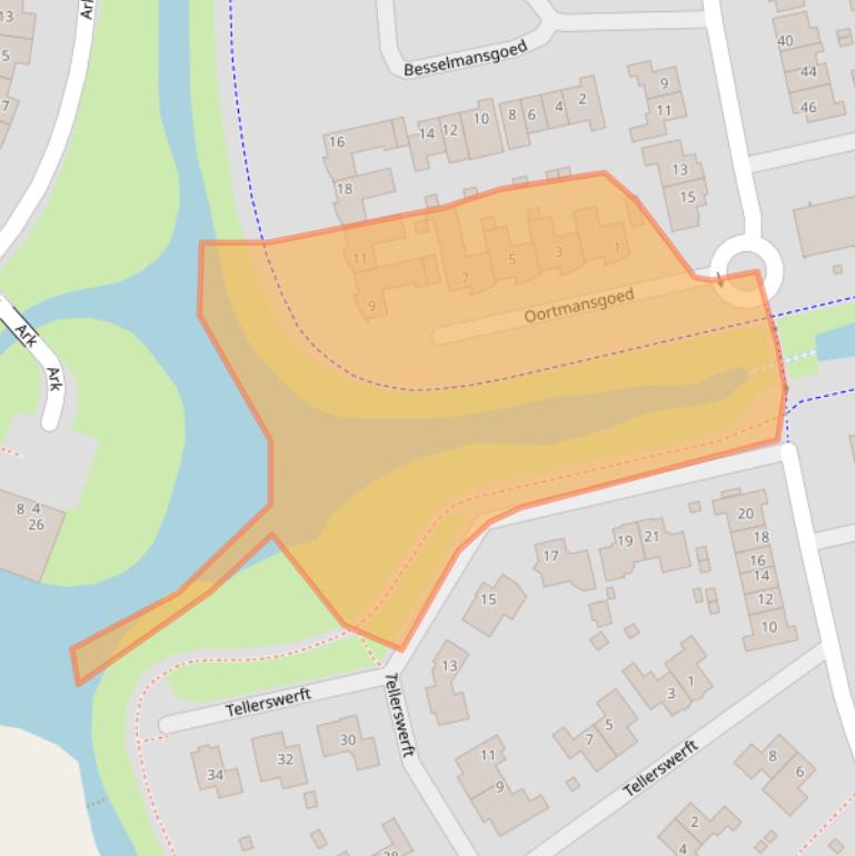 Kaart van postcodegebied 3863XH.