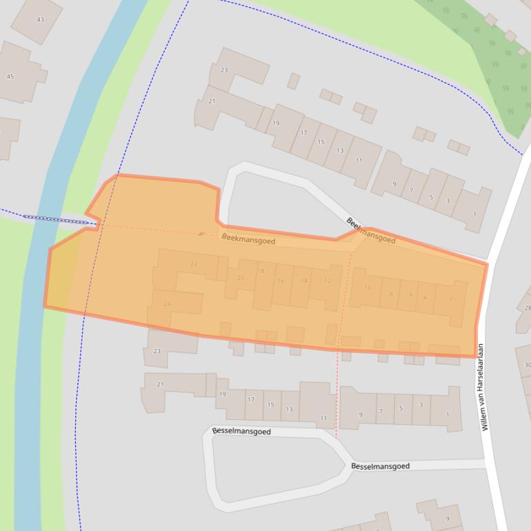 Kaart van postcodegebied 3863XM.