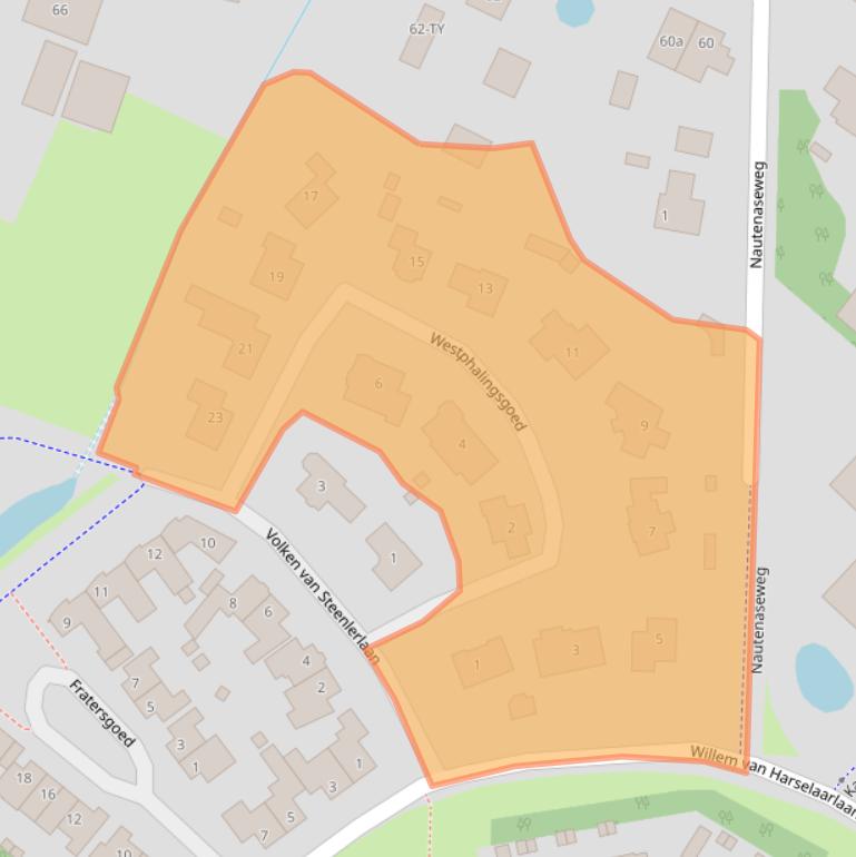 Kaart van postcodegebied 3863XW.