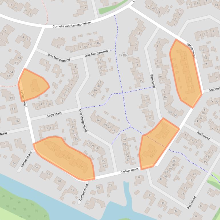 Kaart van postcodegebied 3863ZC.