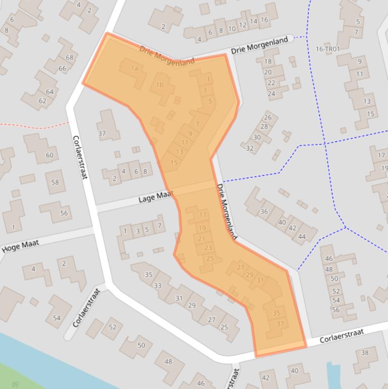 Kaart van postcodegebied 3863ZG.