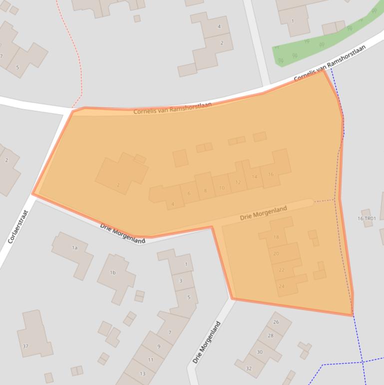 Kaart van postcodegebied 3863ZH.