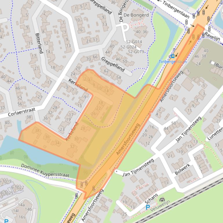 Kaart van postcodegebied 3863ZR.