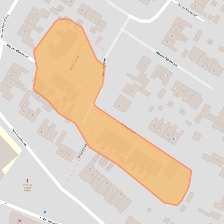 Kaart van postcodegebied 3864DN.