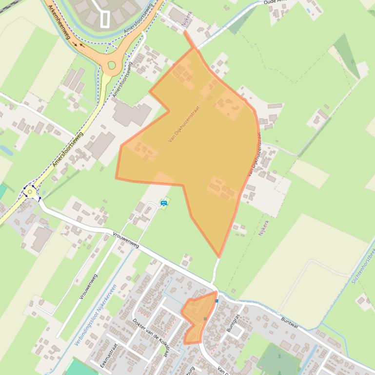 Kaart van postcodegebied 3864DS.