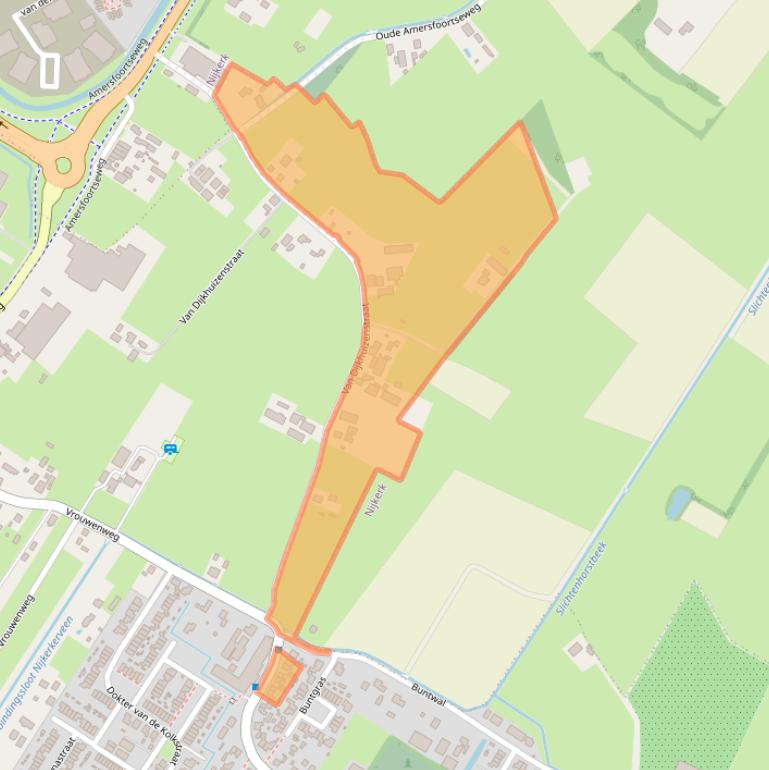 Kaart van postcodegebied 3864DV.