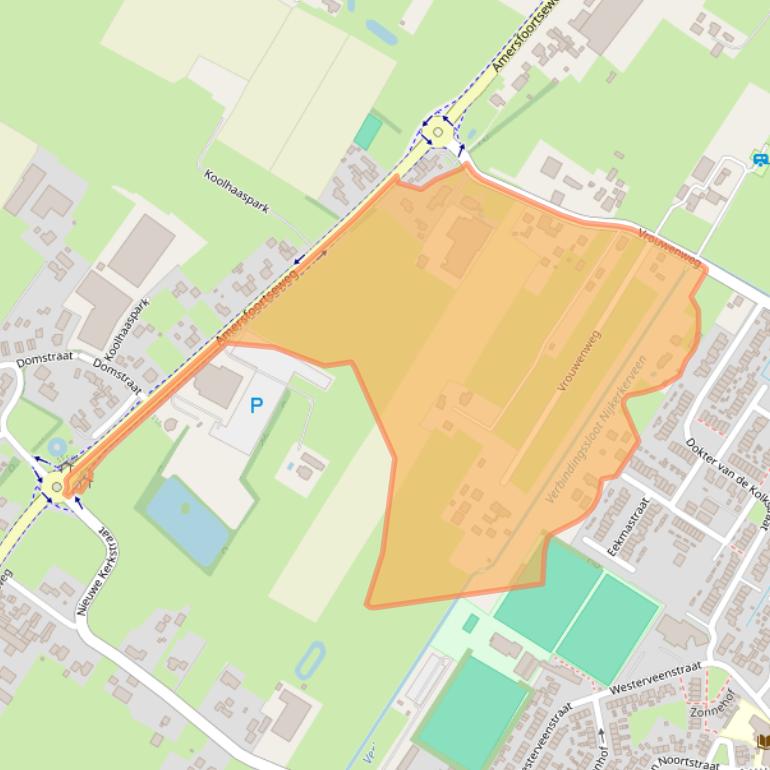 Kaart van postcodegebied 3864DX.