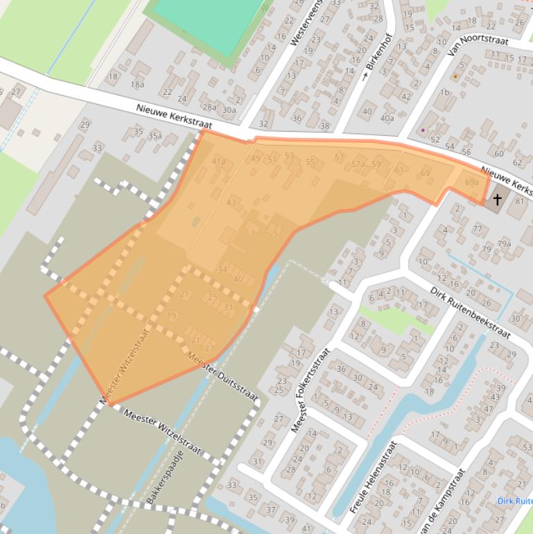 Kaart van postcodegebied 3864EB.