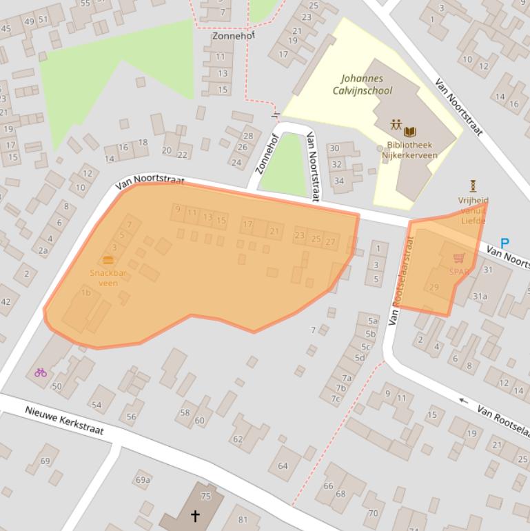 Kaart van postcodegebied 3864ES.