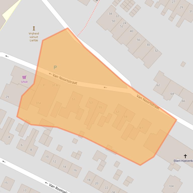 Kaart van postcodegebied 3864ET.