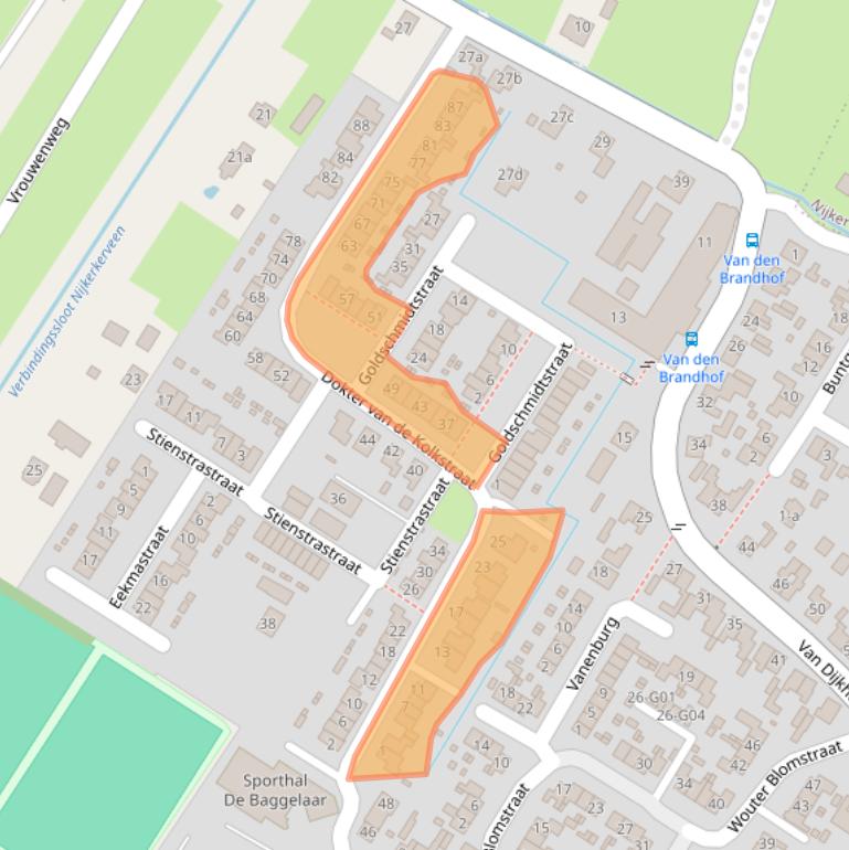 Kaart van postcodegebied 3864HA.