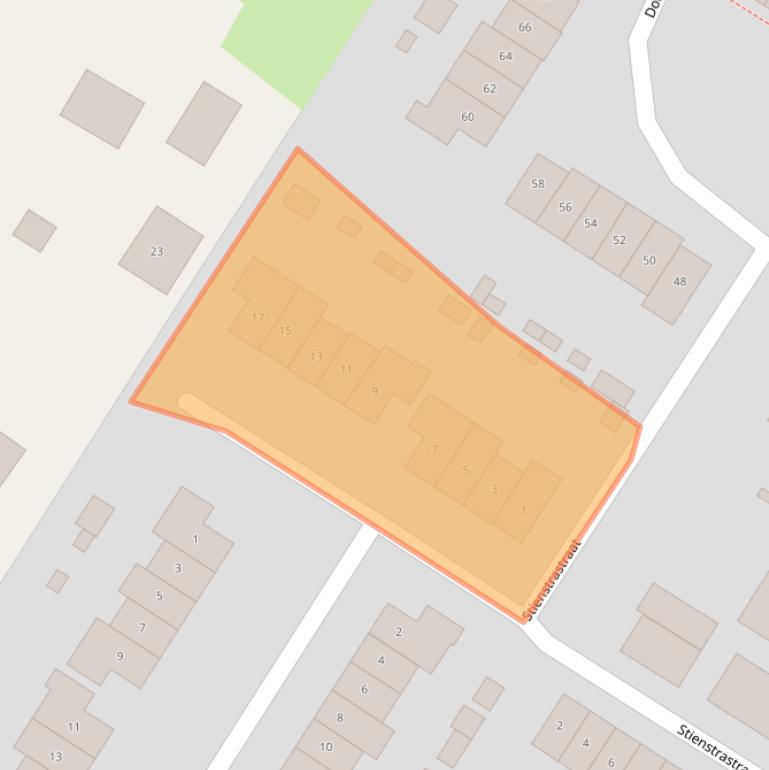 Kaart van postcodegebied 3864HK.