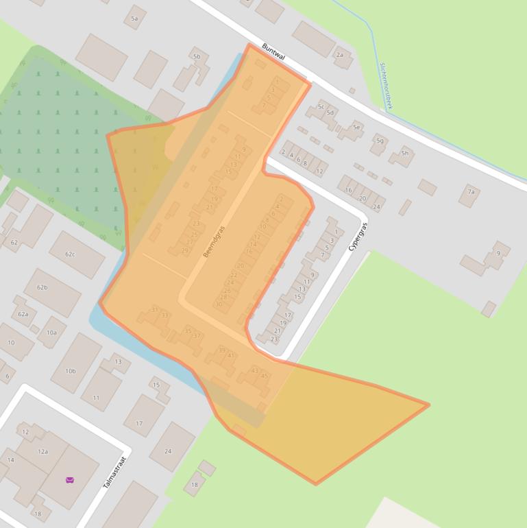 Kaart van postcodegebied 3864JA.