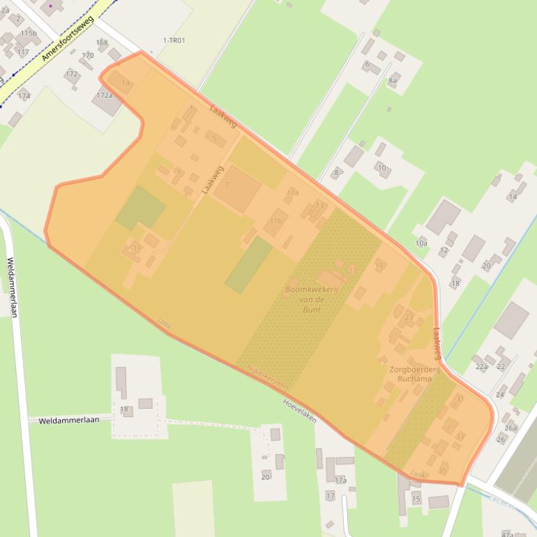 Kaart van postcodegebied 3864LA.