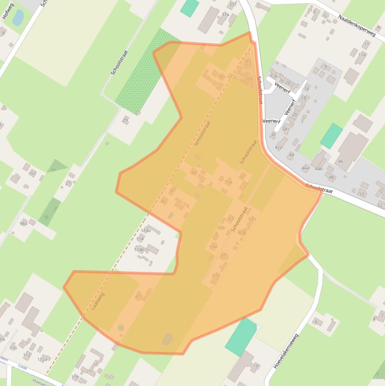 Kaart van postcodegebied 3864MB.
