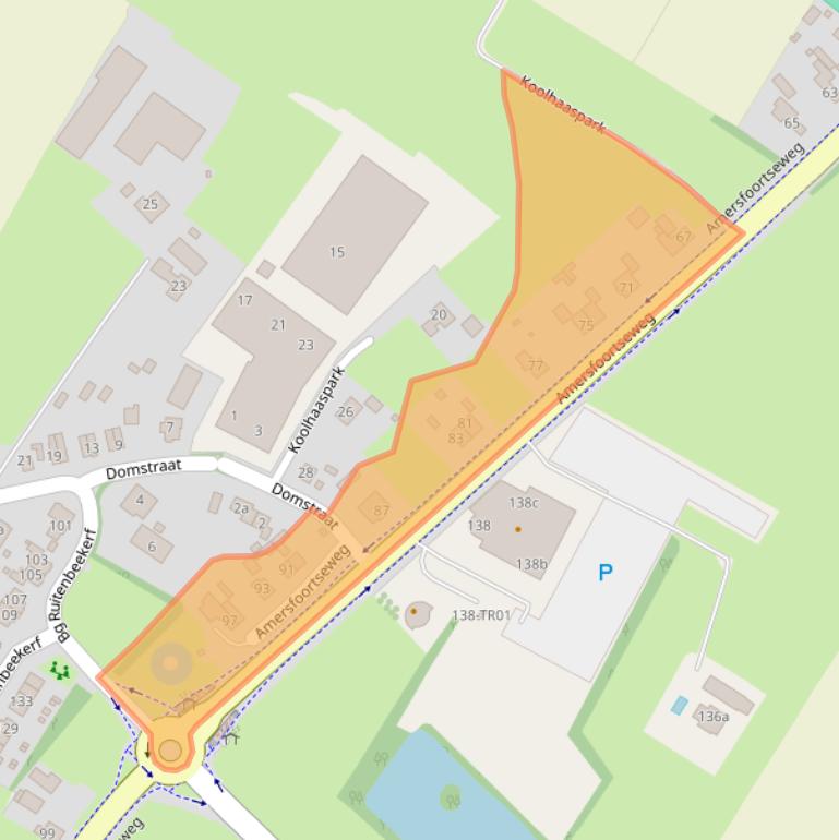 Kaart van postcodegebied 3864NC.