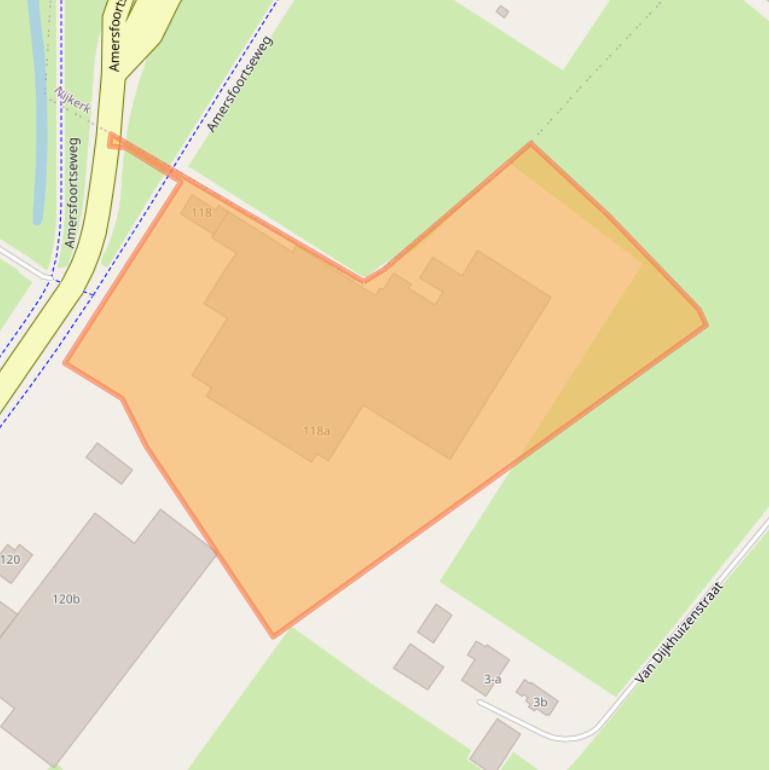 Kaart van postcodegebied 3864NG.