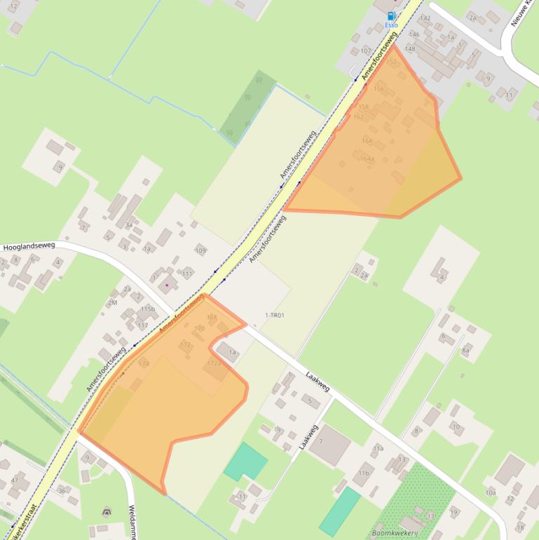 Kaart van postcodegebied 3864NJ.