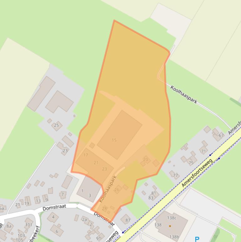 Kaart van postcodegebied 3864PW.