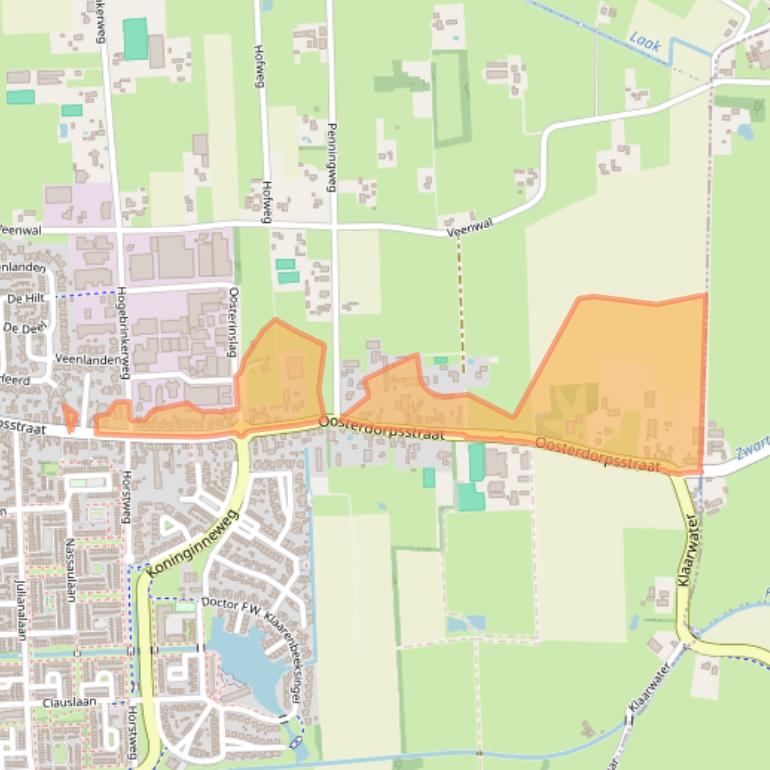 Kaart van postcodegebied 3871AC.